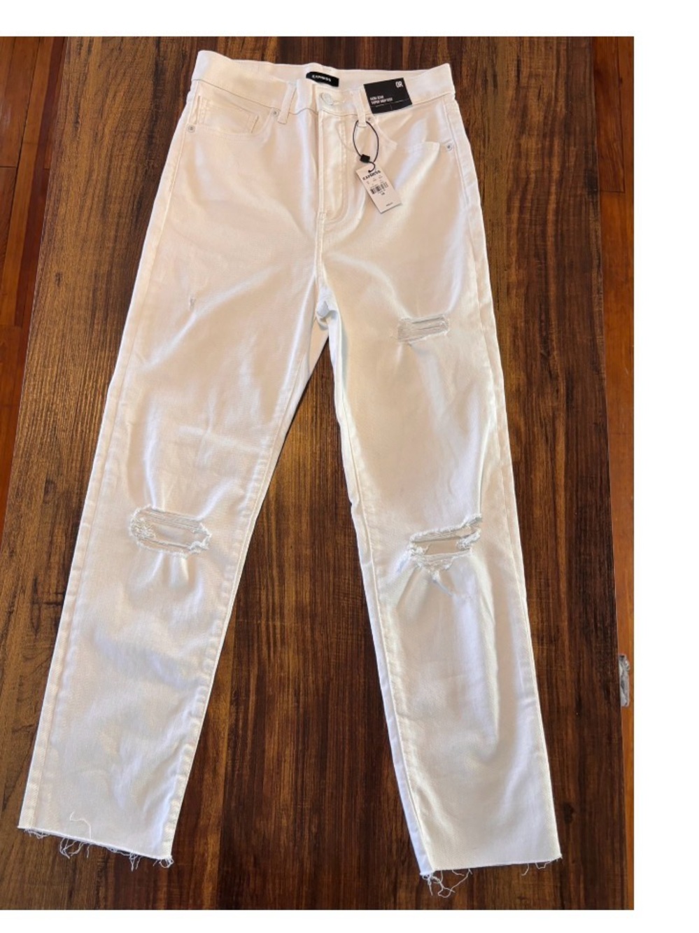 Express White High-Rise Jeans
